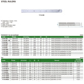 Insize Stainless Steel Ruler 200mm/8" Range Series 7110-200